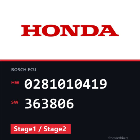 Honda Civic 0281010419 363806 Stage1 / Stage2 tuning file