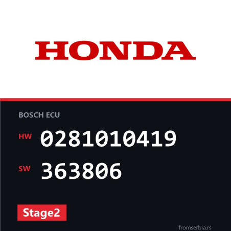 Honda Civic 0281010419 363806 Stage2 tuning file