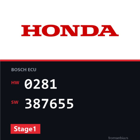 Honda Civic 0281 387655 Stage1 tuning file