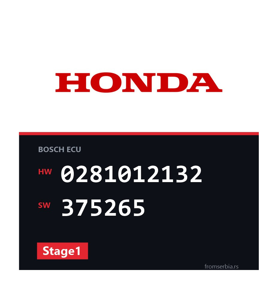 Honda CR-V 0281012132 375265 Stage1 tuning file