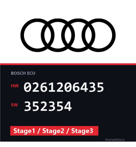 Audi A3 0261206435 352354 Stage1 / Stage2 / Stage3 tuning file