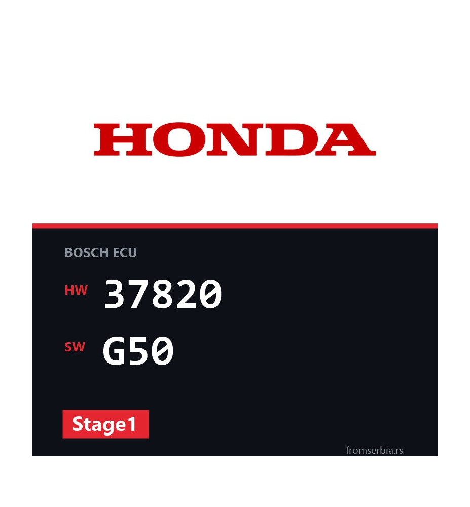 Honda Prellude 37820 G50 Stage1 tuning file