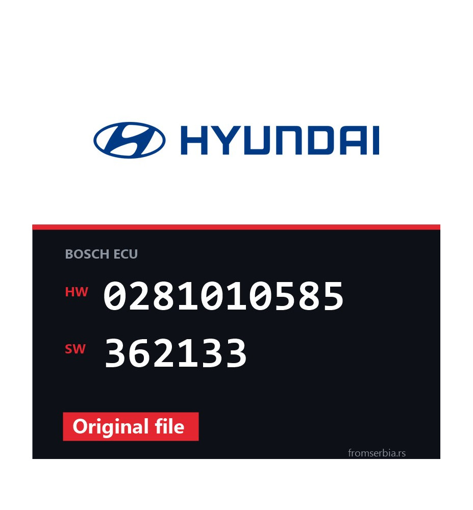 Hyundai Santa 0281010585 362133 original ECU file