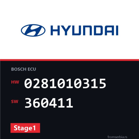 Hyundai Santa 0281010315 360411 Stage1 tuning file