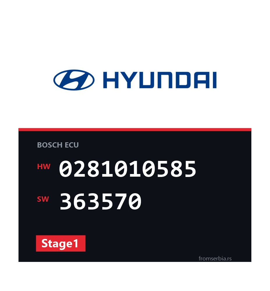 Hyundai Santa 0281010585 363570 Stage1 tuning file