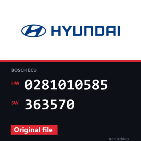 Hyundai Santa 0281010585 363570 original ECU file