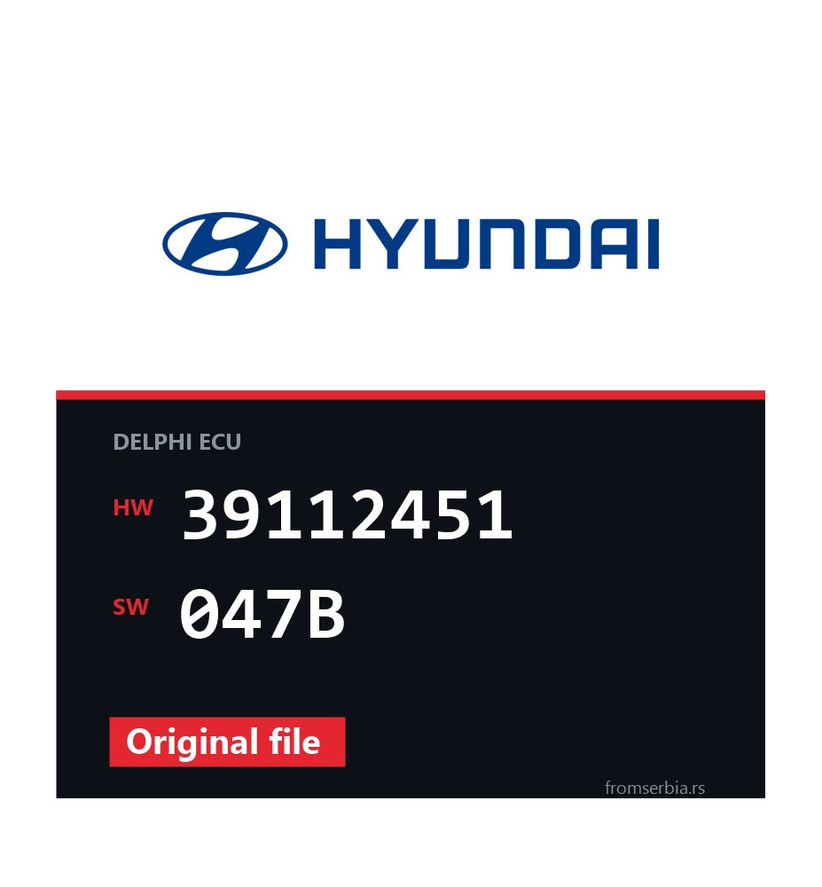 Hyundai Terracan 39112451 047B original ECU file