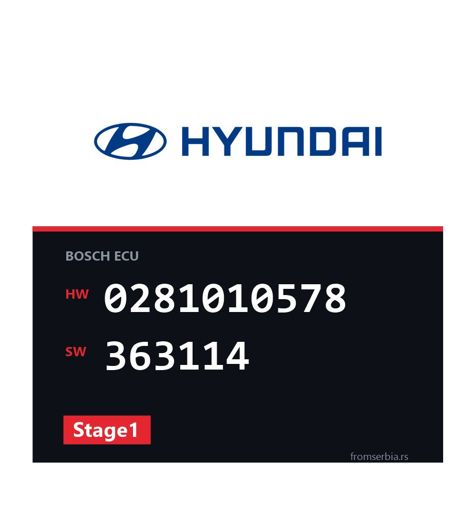 Hyundai Trajet 0281010578 363114 Stage1 tuning file