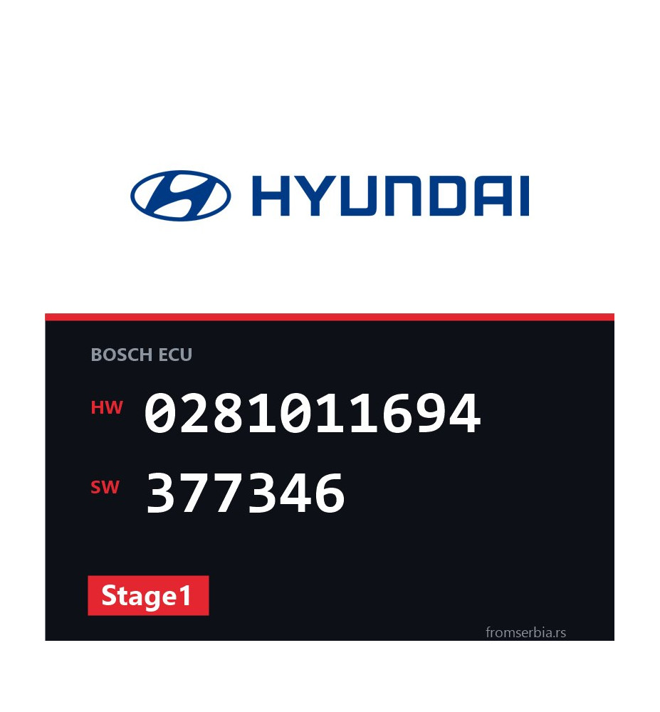 Hyundai Tucson 0281011694 377346 Stage1 tuning file