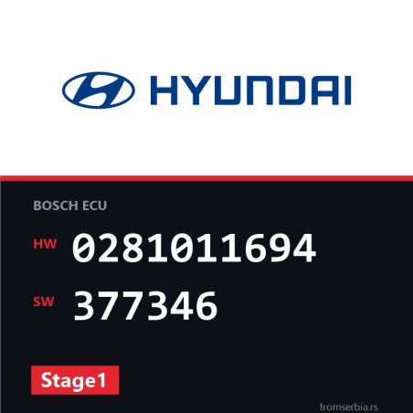 Hyundai Tucson 0281011694 377346 Stage1 tuning file