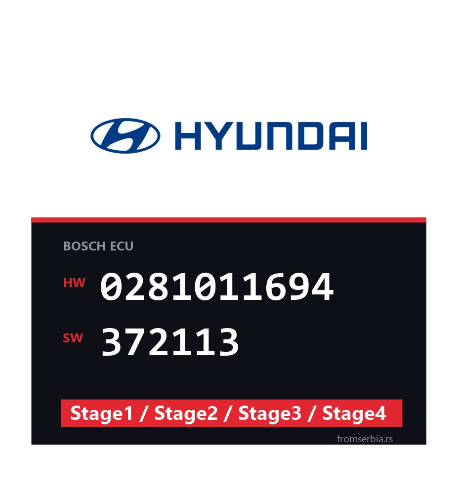 Hyundai 0281011694 372113 Stage1 / Stage2 / Stage3 / Stage4 file