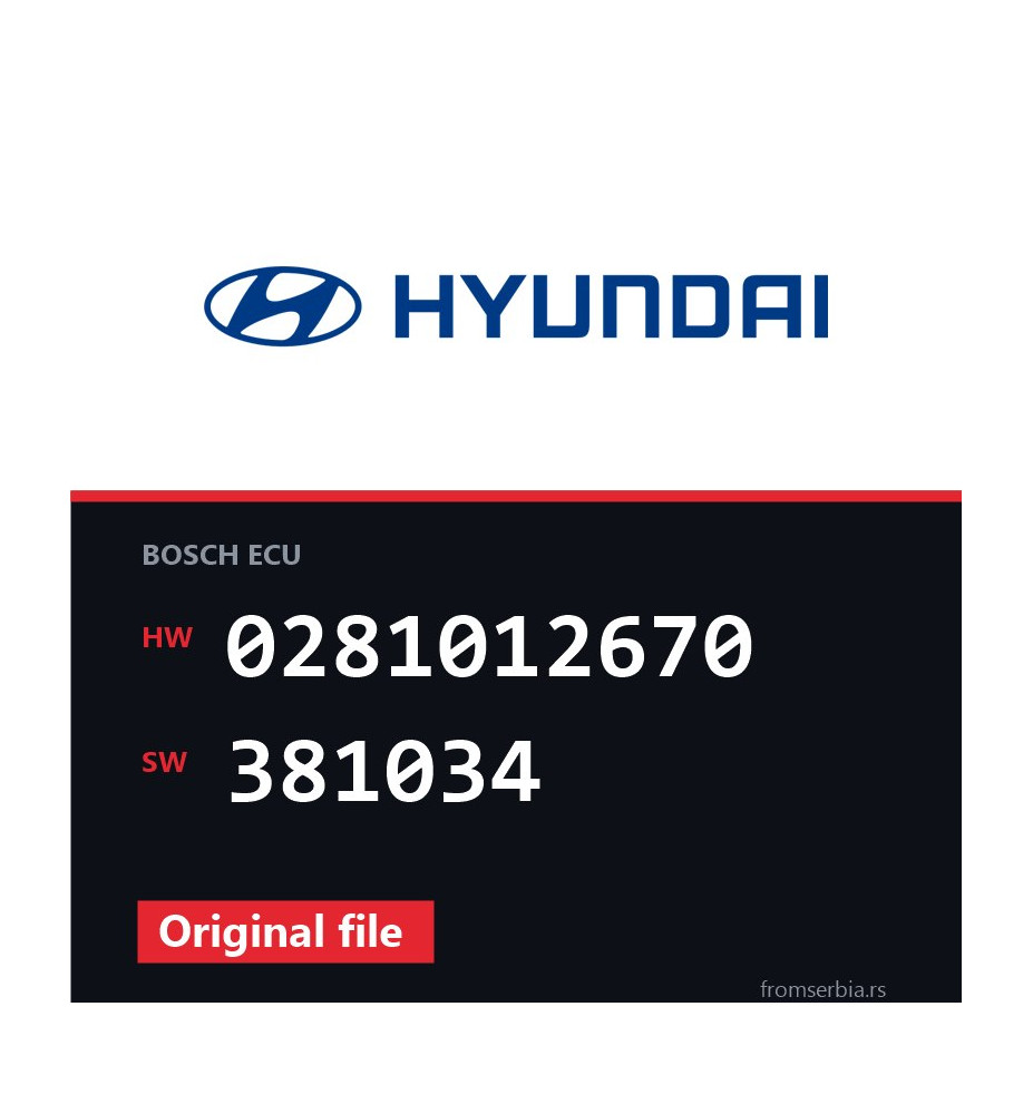 Hyundai Santa 0281012670 381034 Stage1 tuning file