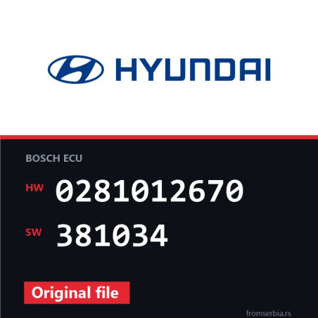 Hyundai Santa 0281012670 381034 original ECU file