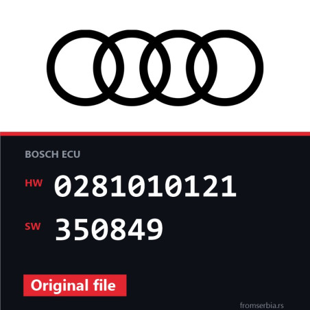 Audi A3 0281010121 350849 original ECU file