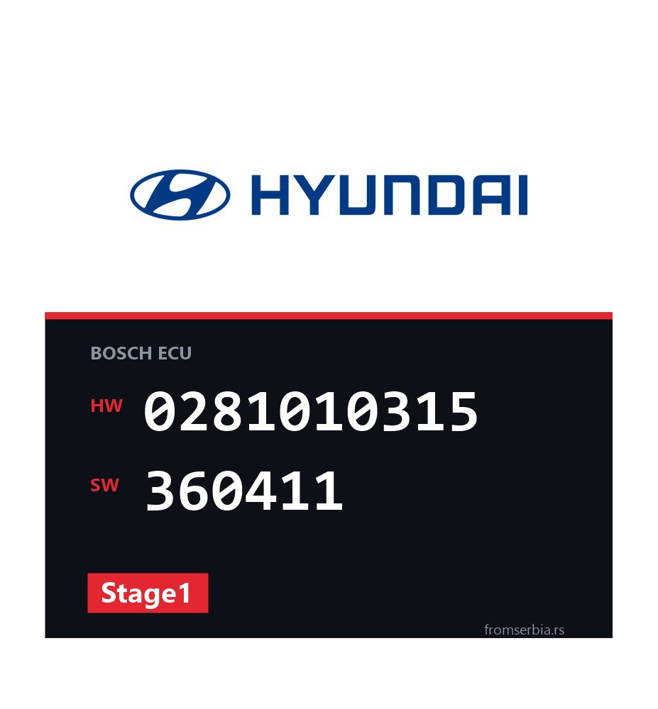 Hyundai Santa 0281010315 360411 Stage1 tuning file