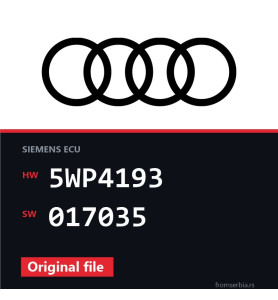 Audi A3 5WP4193 017035 original ECU file