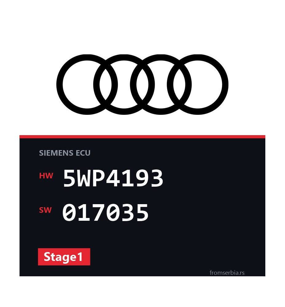 Audi A3 5WP4193 017035 Stage1 tuning file