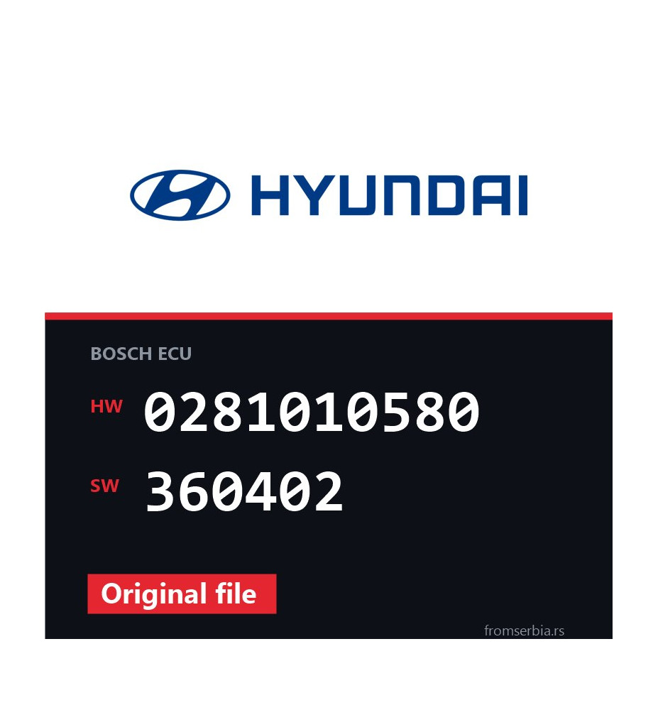 Hyundai Santa 0281010580 360402 original ECU file