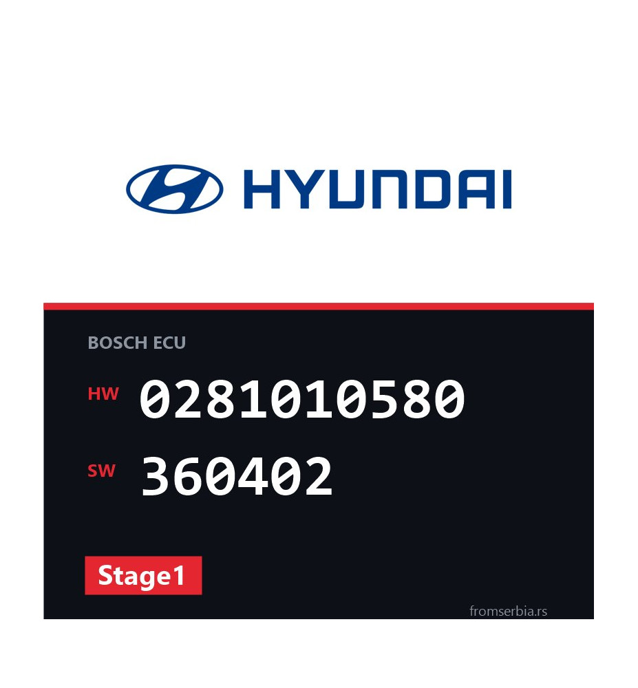 Hyundai Santa 0281010580 360402 Stage1 tuning file