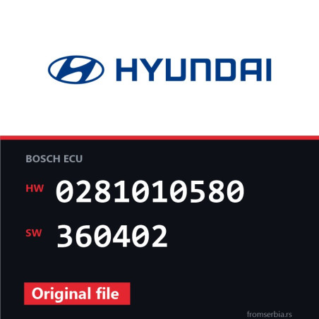Hyundai Santa 0281010580 360402 original ECU file