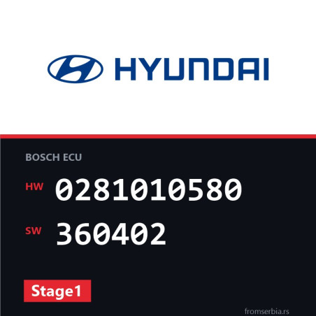 Hyundai Santa 0281010580 360402 Stage1 tuning file