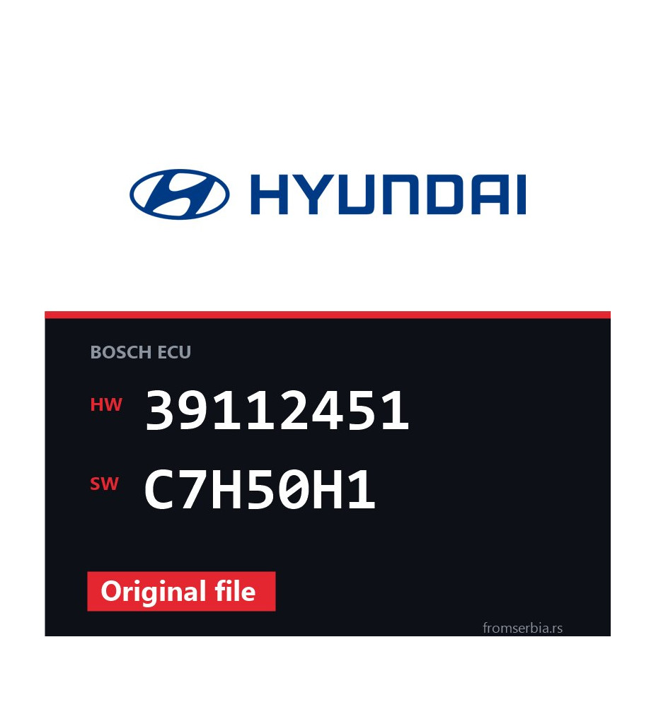 Hyundai Terracan 39112451 C7H50H1 original ECU file