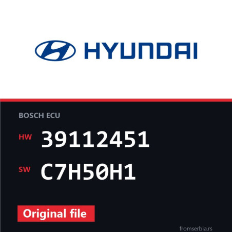 Hyundai Terracan 39112451 C7H50H1 original ECU file