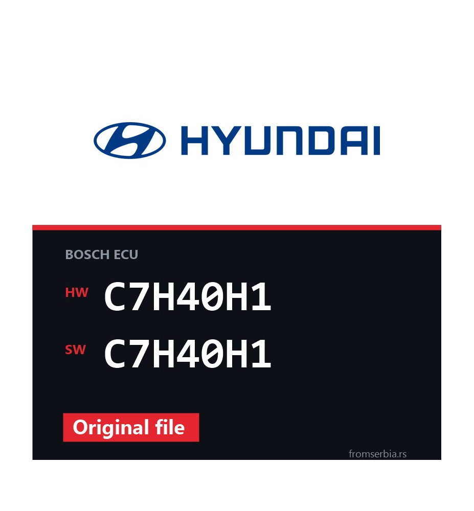 Hyundai Terracan C7H40H1 C7H40H1 original ECU file
