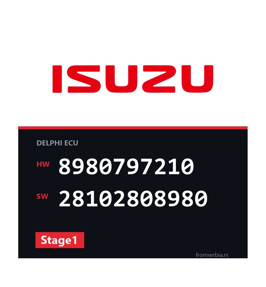 Isuzu +Vmax 8980797210 28102808980 Stage1 tuning file