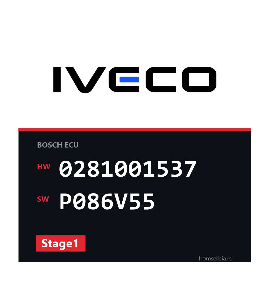 Iveco Daily 0281001537 P086V55 Stage1 tuning file