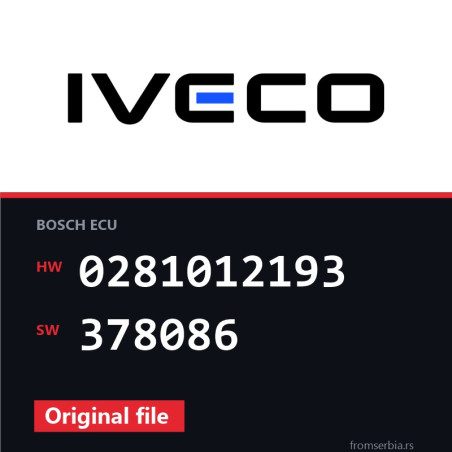 Iveco Daily 0281012193 378086 original ECU file