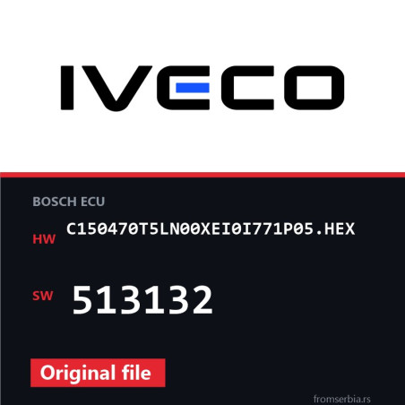 Iveco Daily C150470T5LN00XEI0I771P05.HEX 513132 original ECU file