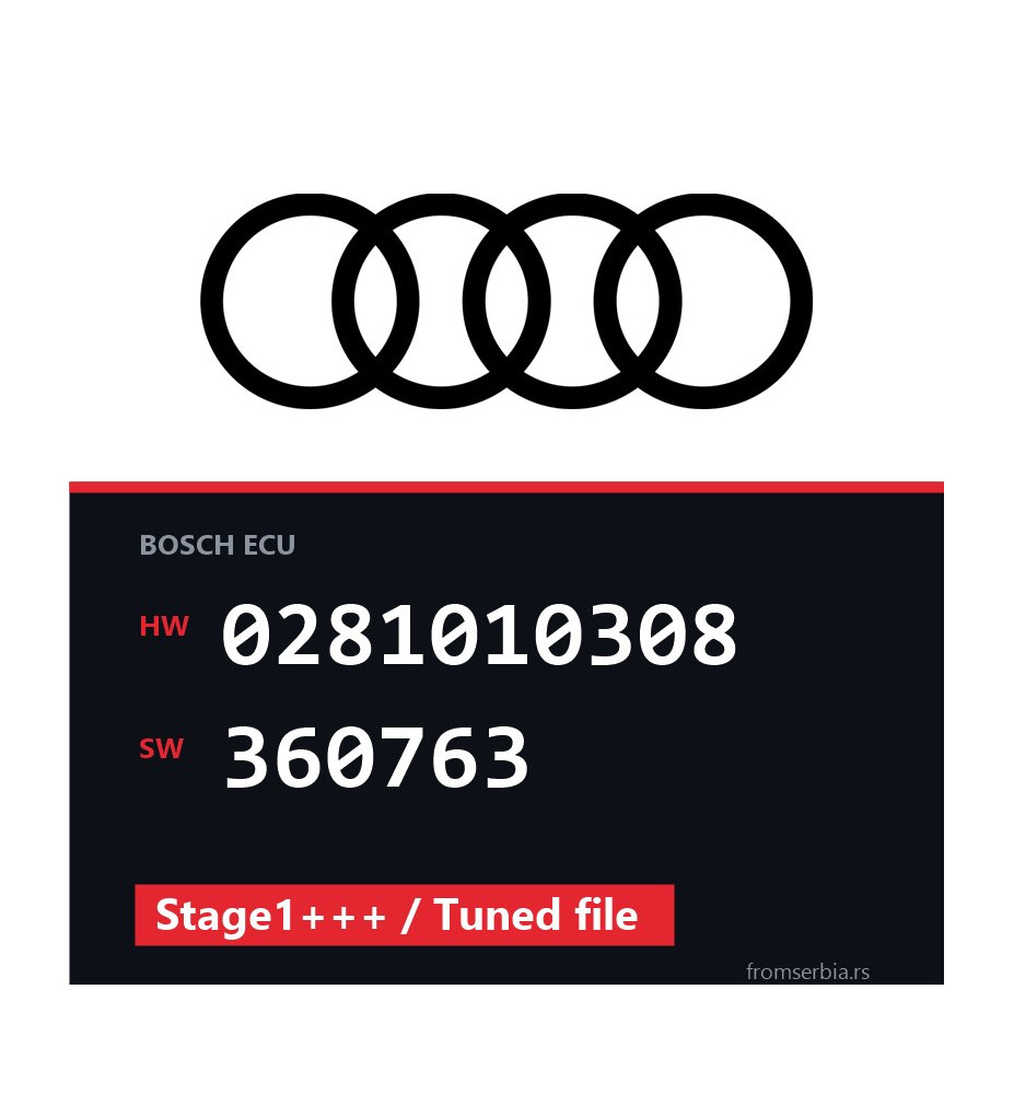 Audi A3 0281010308 360763 Stage1+++ / Tuned file tuning file