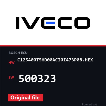Iveco Daily C125400T5HD00ACI0I473P08.HEX 500323 original ECU file