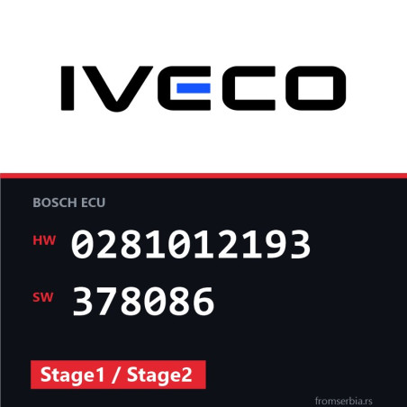 Iveco Daily 0281012193 378086 Stage1 / Stage2 tuning file