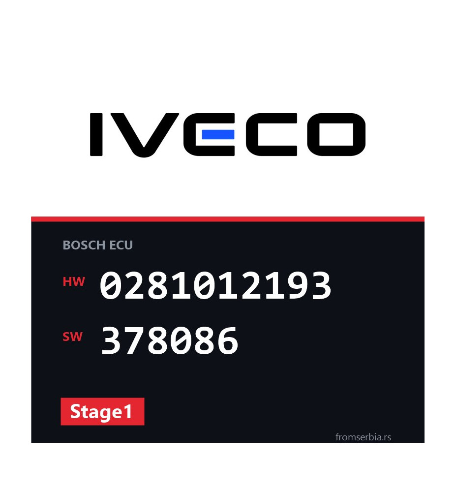 Iveco Dally 0281012193 378086 Stage1 tuning file