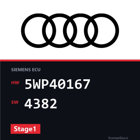 Audi A3 5WP40167 4382 Stage1 tuning file