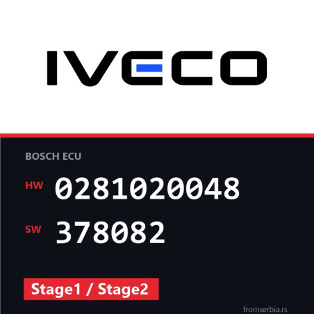Iveco Stralis 0281020048 378082 Stage1 / Stage2 tuning file