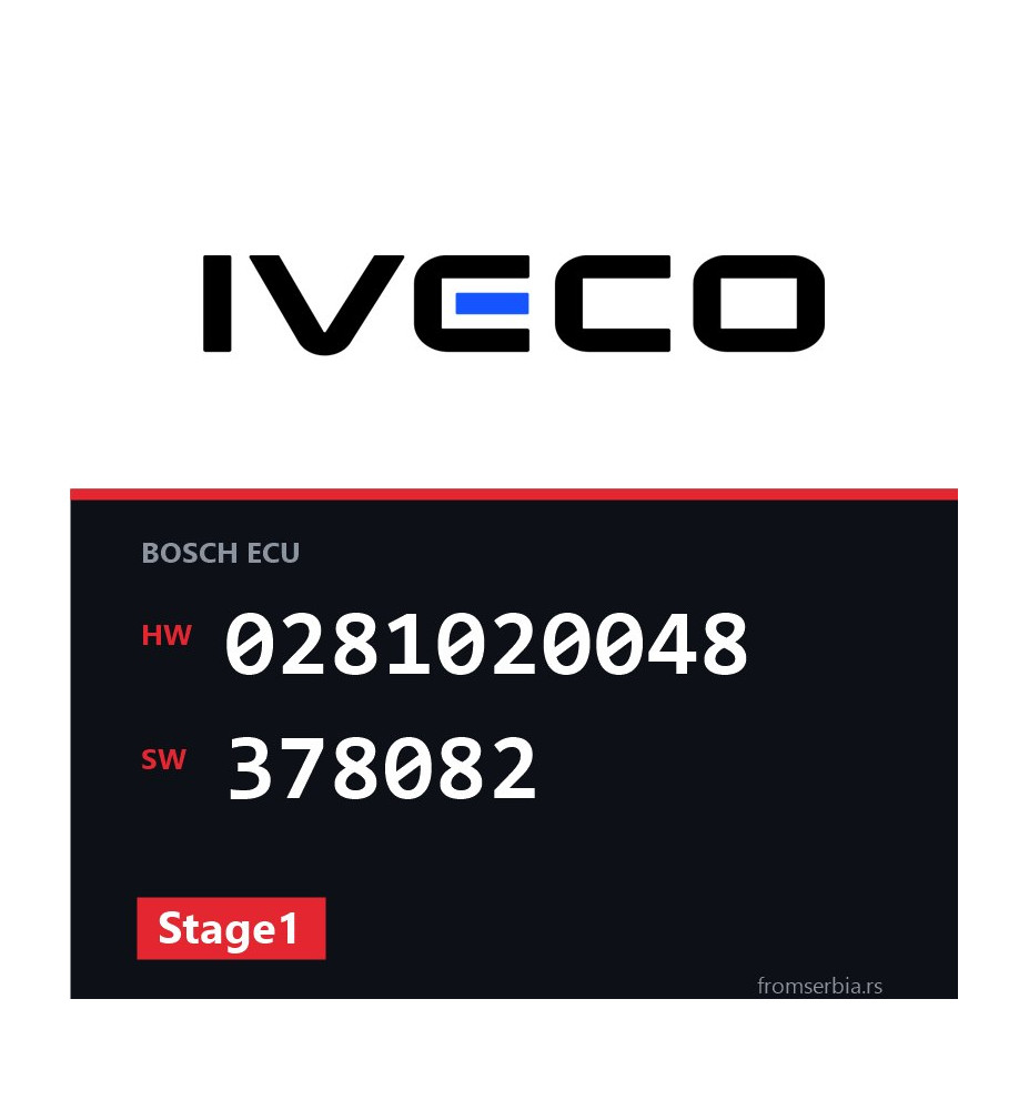 Iveco Stralis 0281020048 378082 Stage1 tuning file