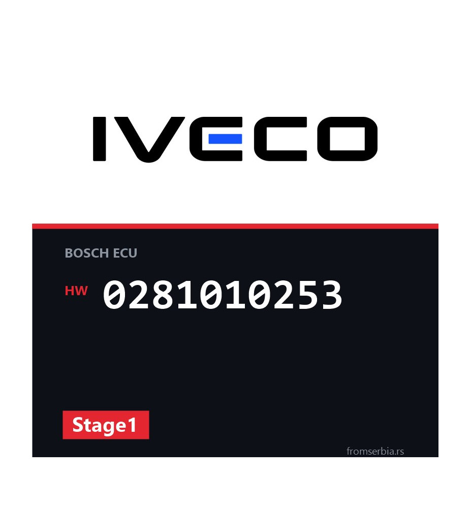 Iveco Tector 0281010253 Stage1 tuning file