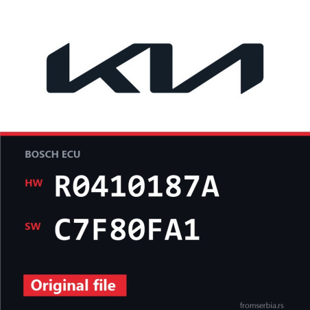 Kia Carnival R0410187A C7F80FA1 original ECU file