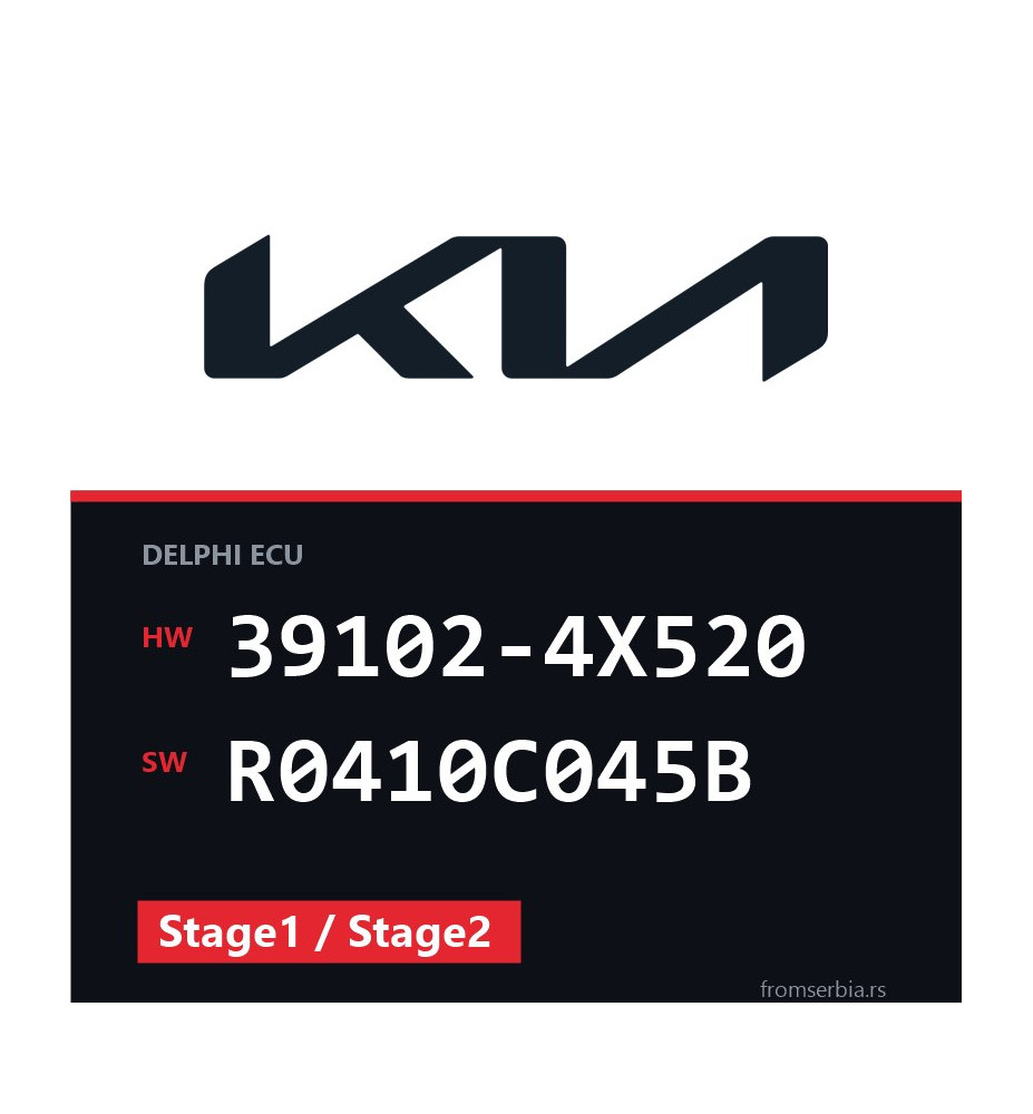 Kia Carnival 39102-4X520 R0410C045B Stage1 / Stage2 tuning file