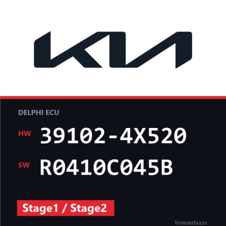 Kia Carnival 39102-4X520 R0410C045B Stage1 / Stage2 tuning file