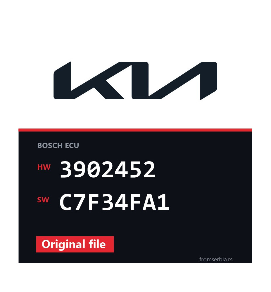Kia Carnival 3902452 C7F34FA1 original ECU file