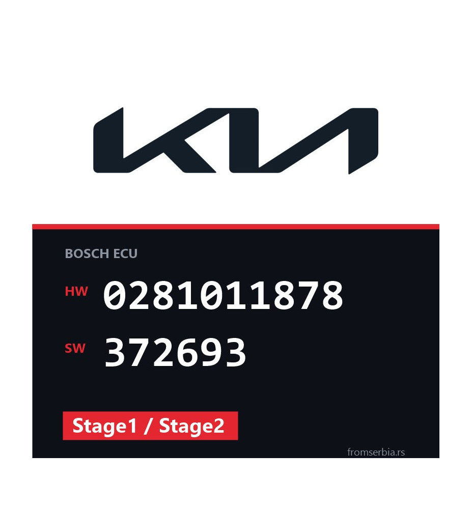 Kia Cerato 0281011878 372693 Stage1 / Stage2 tuning file