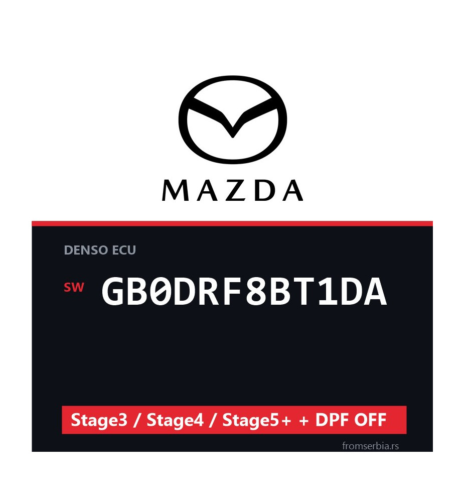 Mazda GB0DRF8BT1DA Stage3 / Stage4 / Stage5+ + DPF OFF file