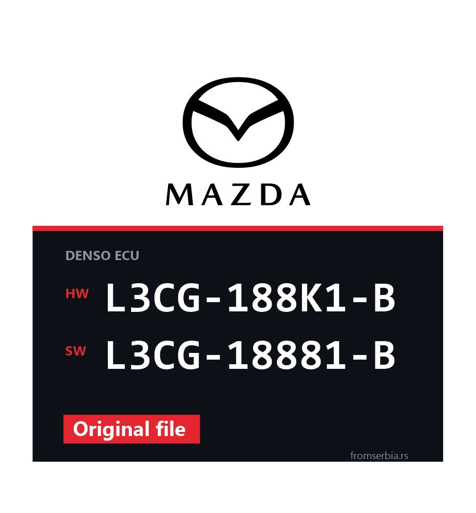 Mazda 3 2.3 L3CG-188K1-B L3CG-18881-B original ECU file