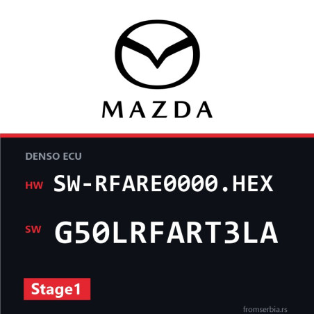 Mazda 5 2.0 SW-RFARE0000.HEX G50LRFART3LA Stage1 tuning file