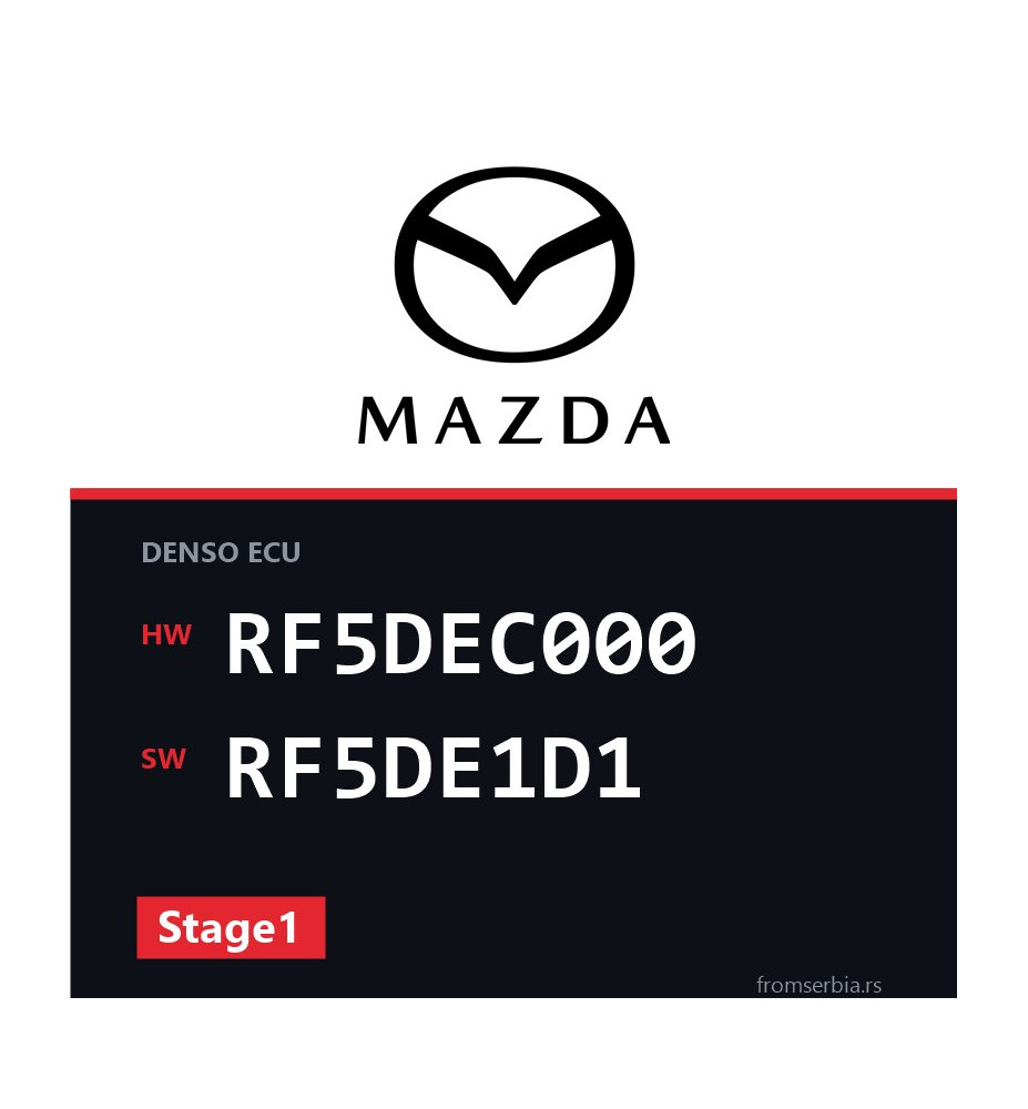 Mazda 6 2.0 RF5DEC000 RF5DE1D1 Stage1 tuning file