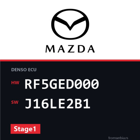 Mazda 6 2.0 RF5GED000 J16LE2B1 Stage1 tuning file